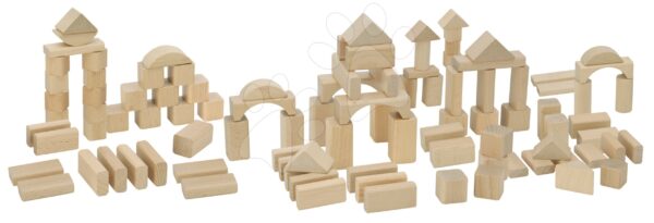 Dřevěné kostky Natural Wooden Blocks Eichhorn v přírodním zpracování 100 kusů velikost 25 mm od 12 měs