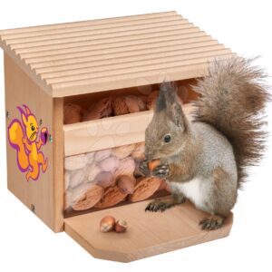 Dřevěné krmítko pro veverku Outdoor Feeding Squirell House Eichhorn 'sestav a vymaluj' barvičkami od 6 let