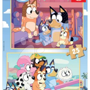 Dřevěné puzzle Bluey Educa 2 x 25 dílků