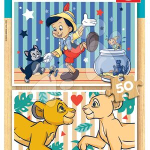 Dřevěné puzzle Disney Classics Educa 2 x 50 dílků