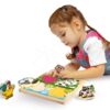 Dřevěné puzzle Feel Puzzle with Fabric Eichhorn 5 dílů zvířátka s textilními částmi od 12 měsíců - Image 2