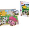 Dřevěné puzzle Feel Puzzle with Fabric Eichhorn 5 dílů zvířátka s textilními částmi od 12 měsíců - Image 3