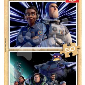 Dřevěné puzzle Lightyear Disney Educa 2 x 50 dílků