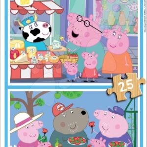 Dřevěné puzzle Peppa Pig Educa 2 x 25 dílků od 4 let