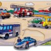 Dřevěné puzzle Pin Puzzle Eichhorn 6 vkládacích tvarů s obrázky zvířátka vozidla od 24 měs - Image 2