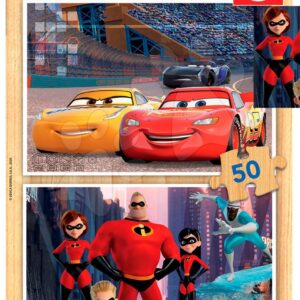 Dřevěné puzzle Pixar Disney Educa 2 x 50 dílků od 5 let