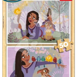 Dřevěné puzzle Wish Educa 2 x 50 dílků od 4 let