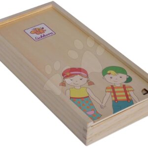 Dřevěné puzzle lidské tělo Body Puzzle with Wooden Box Eichhorn 18 dílů v boxu od 24 měsíců