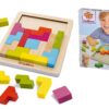 Dřevěné vkládací puzzle Shape Game Eichhorn 20 barevných kostek různých tvarů od 4 let - Image 2