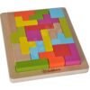 Dřevěné vkládací puzzle Shape Game Eichhorn 20 barevných kostek různých tvarů od 4 let - Image 3