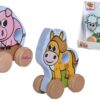 Dřevěné zvířátko na kolečkách Push along Animals Eichhorn prasátko ovečka koník výška 10 cm od 12 mes - Image 2