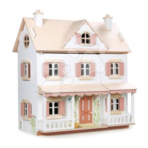 Dřevěný domeček pro panenku Humming Bird House Tender Leaf Toys exotický koloniální styl se 4 pokoji