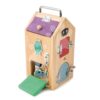 Dřevěný domeček se strašidly Monster Lock Box Tender Leaf Toys 8 dveří s 8 různými zámky a 2 strašidla - Image 2