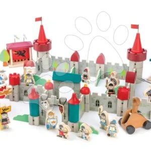 Dřevěný královský hrad Royal Castle Tender Leaf Toys 100dílná sada s rytíři