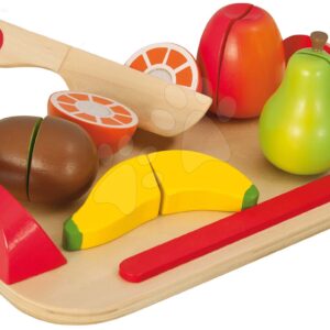 Dřevěný podnos s ovocem Chopping Board Fruits Eichhorn 12 dílů od 24 měsíců