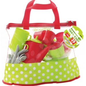 Écoiffier dětská jídelní souprava s doplňky 2640-Z zeleno-červená