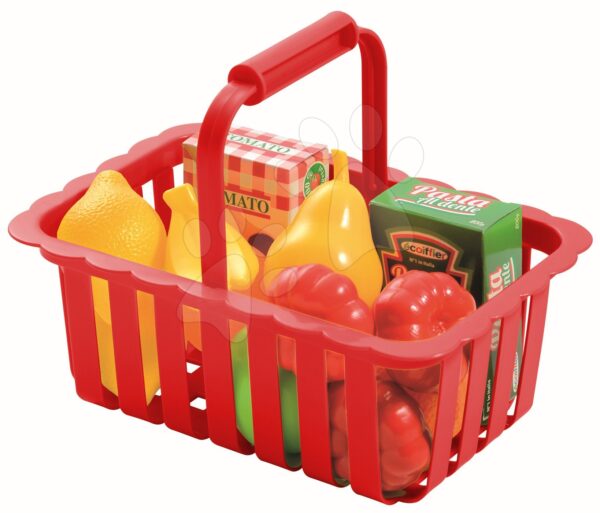 Écoiffier košík s ovocem a zeleninou červený 981-A
