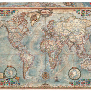 Educa Puzzle Politická mapa světa 1 500 dílů 16005 barevné