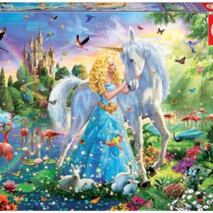 Educa Puzzle The Princess and the Unicorn 1000 dílků a fix lepidlo 17654