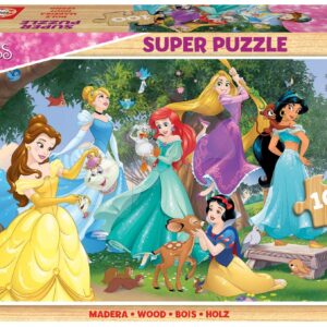 Educa dětské dřevěné puzzle Disney Princezny 100 dílů 17628