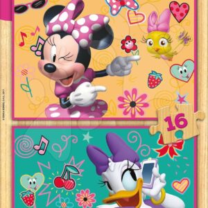 Educa dřevěné puzzle pro děti Minnie Happy Helpers 2x16 dílů 17623