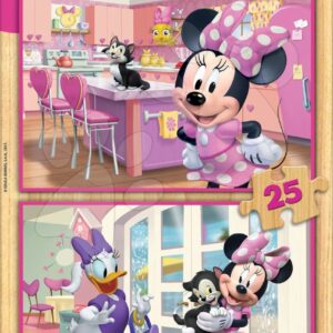 Educa dřevěné puzzle pro děti Minnie Happy Helpers 2x25 dílů 17625