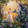 Princess and Unicorn 1500 dílků a fix lepidlo 17696