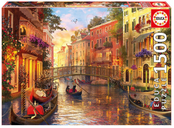 Educa puzzle Genuine Sunset in Venice 1500 dílů 17124