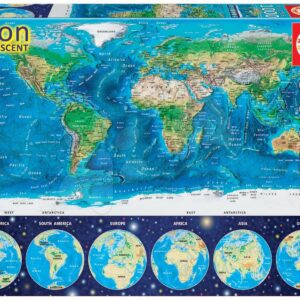 Educa puzzle Neon World map 1000 dílů 16760