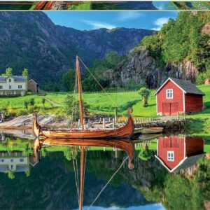 Educa puzzle Viking ship 1500 dílků a fix lepidlo 18006