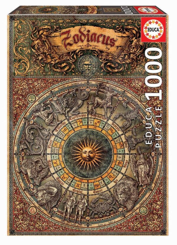 Educa puzzle Zodiac 1000 dílků a fix lepidlo 17996