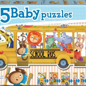Educa puzzle pro nejmenší Baby 5 – Školní autobus se zvířátky 17575