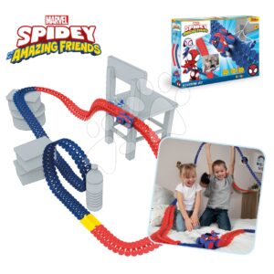 Flexibilní autodráha Spidey Marvel Flextrem Set Smoby s elektronickým autíčkem 184 dílů dráhy 4