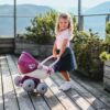 Hluboký kočárek s textilem Violette Baby Nurse Smoby s tichým chodem a ergonomickou 55 cm vysokou rukojetí od 18 měsíců - Image 2