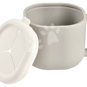 Hrneček pro miminka Pick 'n' Snack Silicone Snack Cup Beaba Velvet Grey na učení se jíst šedý od 10 měsíců