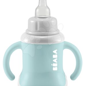 Hrnek Airy Green Beaba 3v1 Evolutive s dudlíkem zelený od 4 měsíců