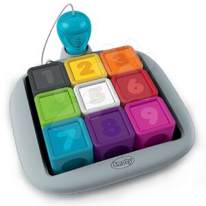 Interaktivní hra Clever Cubes Smart Smoby s 3 hrami barvy a čísla od 24 měsíců (anglicky