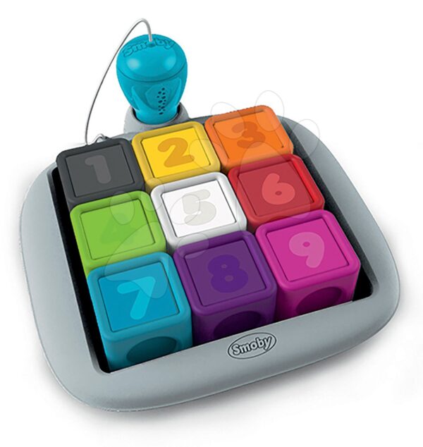 Interaktivní hra Clever Cubes Smart Smoby s 3 hrami barvy a čísla od 24 měsíců (anglicky