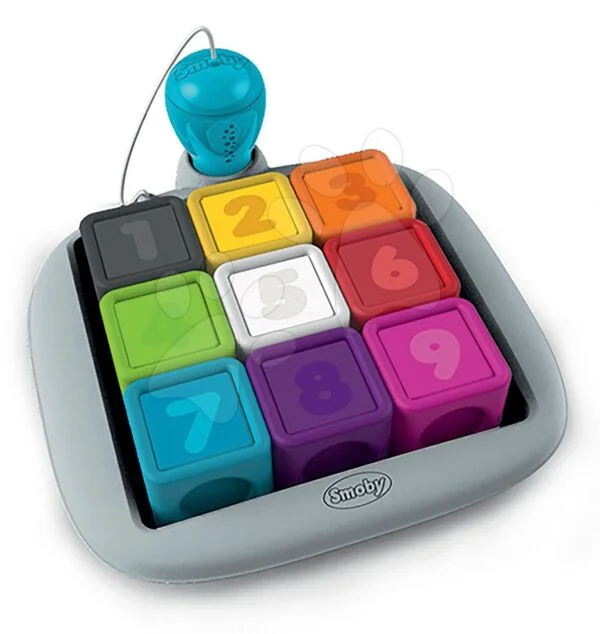 Interaktivní hra Clever Cubes Smart Smoby s 3 hrami barvy a čísla od 24 měsíců (anglicky