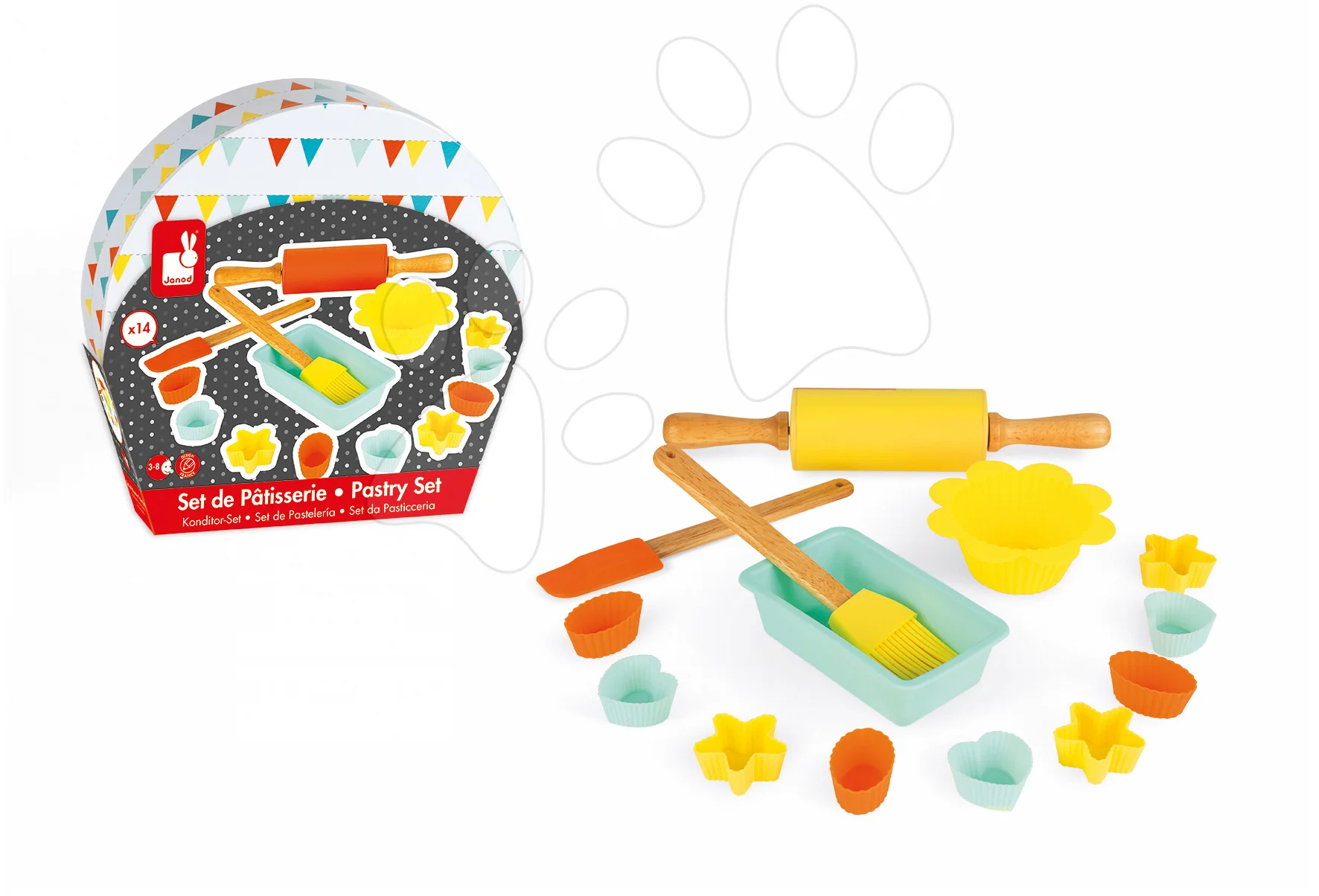 Janod doplňky do kuchyně Happy day Pastry v kufříku 06583 - Obrázek 2