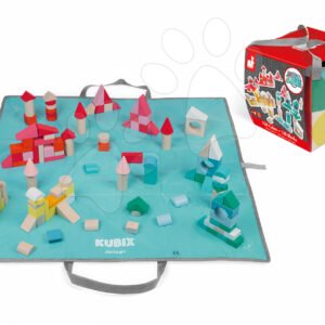 Janod dřevěné kostky na podložce Kubix 08076