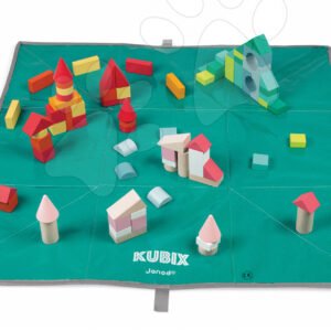 Janod kostky ze dřeva na podložce Kubix 08075