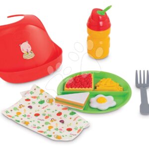 Jídelní souprava s bryndákem Bon Appetit Set Corolle pro 36–42 cm panenku 10 doplňků od 24 měsíců