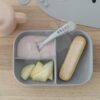 Jídelní souprava s hrníčkem a lžičkou Silicone learning set Beaba pro miminka na učení se samostatnosti od 8 měsíců růžová - Image 2