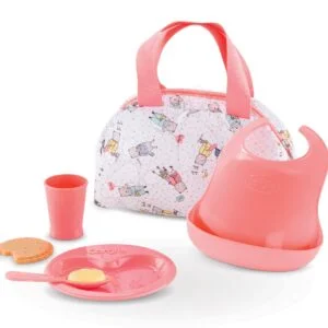 Jídelní souprava s taškou Mealtime set Mon Grand Poupon Corolle pro 36-42 cm panenku od 24 měs