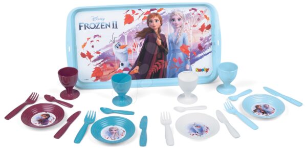 Jídelní tác s jídelní soupravou Frozen 2 Disney Smoby a 21 doplňků
