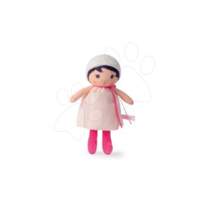 Kaloo panenka pro miminka Perle K Tendresse 18 cm v bílých šatech z jemného textilu v dárkovém balení 962094