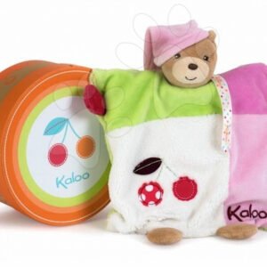 Kaloo plyšová loutka Colors-Doudou Puppet Bear Cherry 963280 růžový