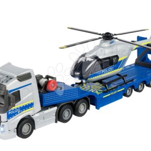 Kamion s policejním vrtulníkem Volvo Majorette 35 cm délka se zvukem a světlem