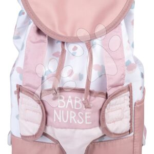 Klokanka s batohem Backpack Natur D'Amour Baby Nurse Smoby pro 42 cm panenku nastavitelná ramena a kapsa pro láhev